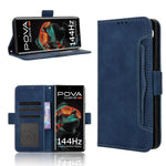 Custodia per telefono in pelle con slot per schede di consistenza al polpaccio, For Tecno Pova Curve 5G, For Tecno Camon 40 Pro 4G / 5G, For Tecno Camon 40 Premier 5G, For Tecno Camon 40 4G