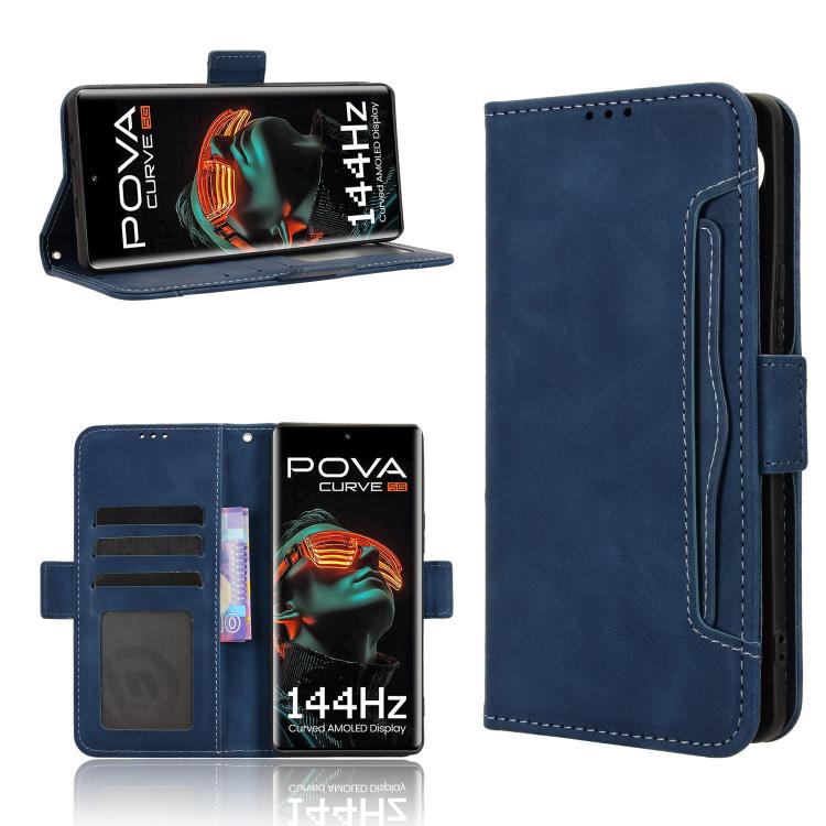 Custodia per telefono in pelle con slot per schede di consistenza al polpaccio, For Tecno Pova Curve 5G, For Tecno Camon 40 Pro 4G / 5G, For Tecno Camon 40 Premier 5G, For Tecno Camon 40 4G