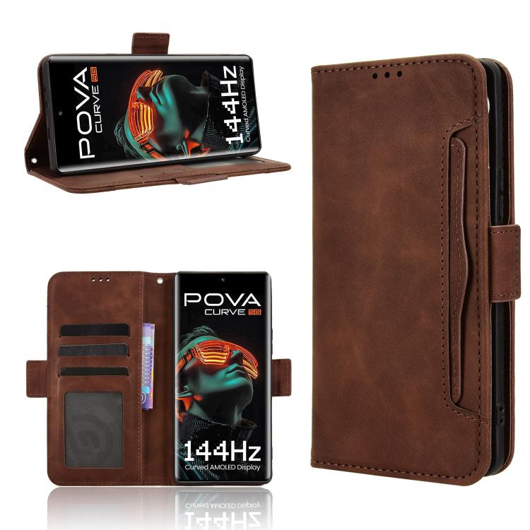 Custodia per telefono in pelle con slot per schede di consistenza al polpaccio, For Tecno Pova Curve 5G, For Tecno Camon 40 Pro 4G / 5G, For Tecno Camon 40 Premier 5G, For Tecno Camon 40 4G