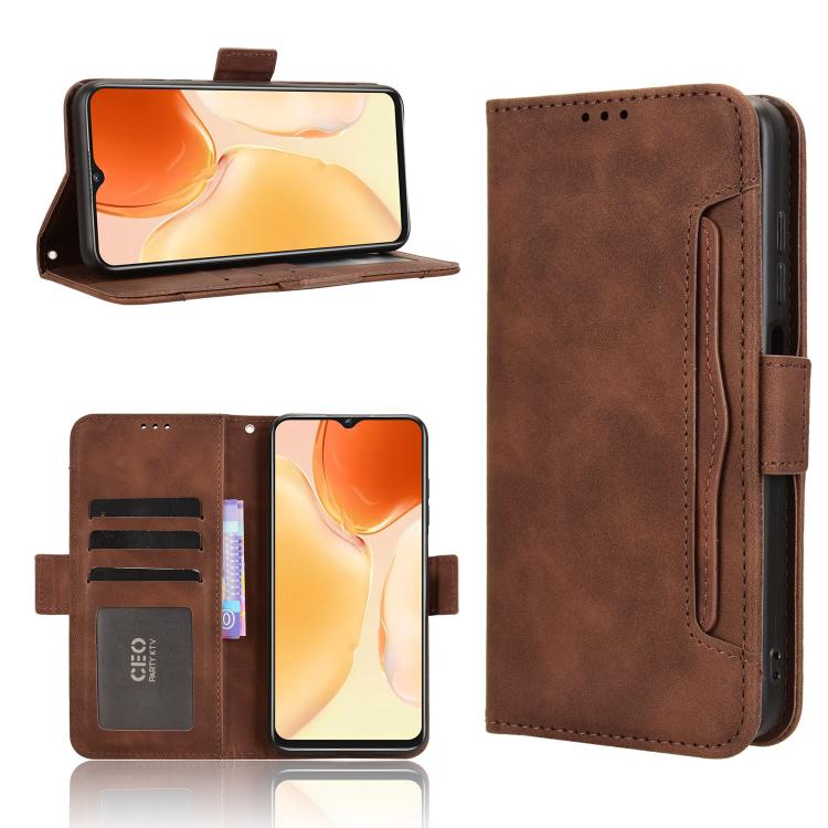 Custodia per telefono in pelle con slot per schede di consistenza al polpaccio, For Oukitel C69, For Oukitel C59 / C59 Pro, For Oukitel C1 / C1 Pro, For Oukitel C60 / C60 Pro