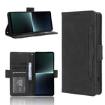 Custodia per telefono in pelle con slot per schede di consistenza al polpaccio, For Sony Xperia 1 VI 2024, For Sony Xperia 5 V 2023, For Sony Xperia 1 V, For Sony Xperia 10 V