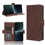 Custodia per telefono in pelle con slot per schede di consistenza al polpaccio, For Sony Xperia 1 VI 2024, For Sony Xperia 5 V 2023, For Sony Xperia 1 V, For Sony Xperia 10 V
