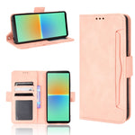 Custodia per telefono in pelle con slot per schede di consistenza al polpaccio, For Sony Xperia 1 VI 2024, For Sony Xperia 5 V 2023, For Sony Xperia 1 V, For Sony Xperia 10 V
