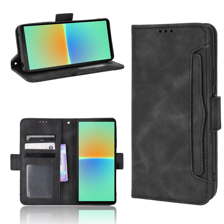 Custodia per telefono in pelle con slot per schede di consistenza al polpaccio, For Sony Xperia 1 VI 2024, For Sony Xperia 5 V 2023, For Sony Xperia 1 V, For Sony Xperia 10 V