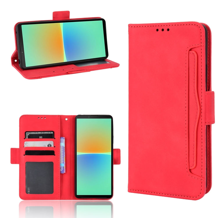 Custodia per telefono in pelle con slot per schede di consistenza al polpaccio, For Sony Xperia 1 VI 2024, For Sony Xperia 5 V 2023, For Sony Xperia 1 V, For Sony Xperia 10 V
