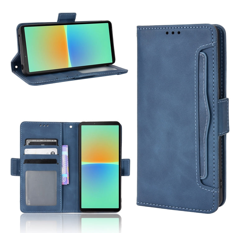 Custodia per telefono in pelle con slot per schede di consistenza al polpaccio, For Sony Xperia 1 VI 2024, For Sony Xperia 5 V 2023, For Sony Xperia 1 V, For Sony Xperia 10 V