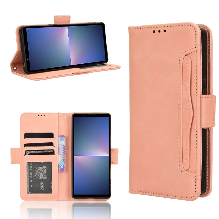 Custodia per telefono in pelle con slot per schede di consistenza al polpaccio, For Sony Xperia 1 VI 2024, For Sony Xperia 5 V 2023, For Sony Xperia 1 V, For Sony Xperia 10 V