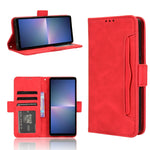 Custodia per telefono in pelle con slot per schede di consistenza al polpaccio, For Sony Xperia 1 VI 2024, For Sony Xperia 5 V 2023, For Sony Xperia 1 V, For Sony Xperia 10 V
