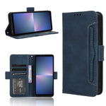 Custodia per telefono in pelle con slot per schede di consistenza al polpaccio, For Sony Xperia 1 VI 2024, For Sony Xperia 5 V 2023, For Sony Xperia 1 V, For Sony Xperia 10 V