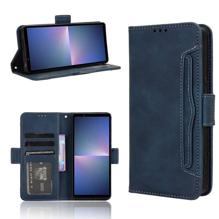 Custodia per telefono in pelle con slot per schede di consistenza al polpaccio, For Sony Xperia 1 VI 2024, For Sony Xperia 5 V 2023, For Sony Xperia 1 V, For Sony Xperia 10 V