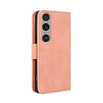 Custodia per telefono in pelle con slot per schede di consistenza al polpaccio, For Sony Xperia 1 VI 2024, For Sony Xperia 5 V 2023, For Sony Xperia 1 V, For Sony Xperia 10 V