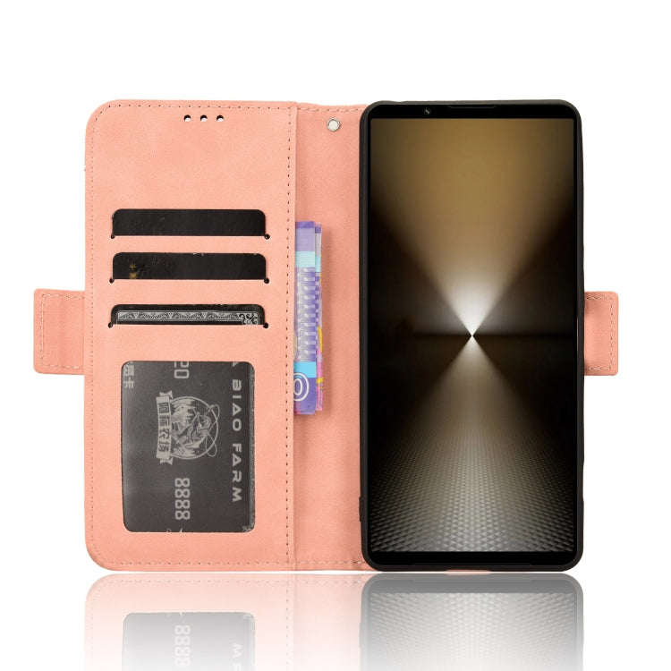 Custodia per telefono in pelle con slot per schede di consistenza al polpaccio, For Sony Xperia 1 VI 2024, For Sony Xperia 5 V 2023, For Sony Xperia 1 V, For Sony Xperia 10 V