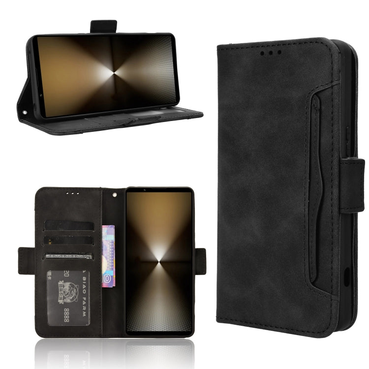 Custodia per telefono in pelle con slot per schede di consistenza al polpaccio, For Sony Xperia 1 VI 2024, For Sony Xperia 5 V 2023, For Sony Xperia 1 V, For Sony Xperia 10 V