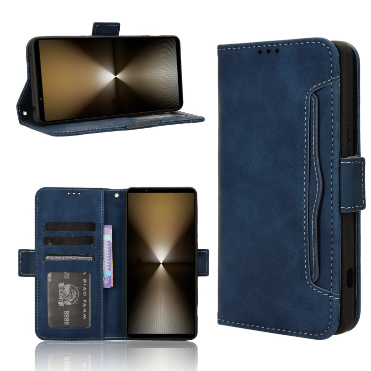 Custodia per telefono in pelle con slot per schede di consistenza al polpaccio, For Sony Xperia 1 VI 2024, For Sony Xperia 5 V 2023, For Sony Xperia 1 V, For Sony Xperia 10 V