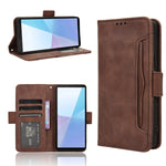 Custodia per telefono in pelle con slot per schede di consistenza al polpaccio, For Sony Xperia 1 VIII, For Sony Xperia 10 VII, For Sony Xperia 1 VII, For Sony Xperia 10 VI 2024