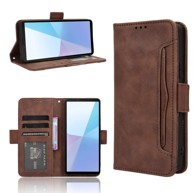Custodia per telefono in pelle con slot per schede di consistenza al polpaccio, For Sony Xperia 1 VIII, For Sony Xperia 10 VII, For Sony Xperia 1 VII, For Sony Xperia 10 VI 2024