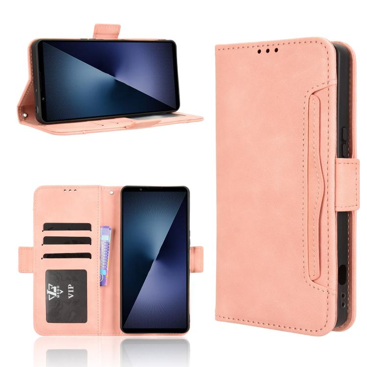 Custodia per telefono in pelle con slot per schede di consistenza al polpaccio, For Sony Xperia 1 VIII, For Sony Xperia 10 VII, For Sony Xperia 1 VII, For Sony Xperia 10 VI 2024