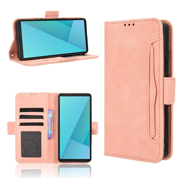 Custodia per telefono in pelle con slot per schede di consistenza al polpaccio, For Sony Xperia 1 VIII, For Sony Xperia 10 VII, For Sony Xperia 1 VII, For Sony Xperia 10 VI 2024