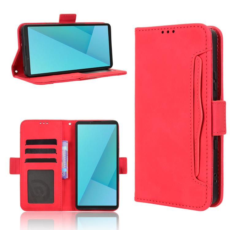 Custodia per telefono in pelle con slot per schede di consistenza al polpaccio, For Sony Xperia 1 VIII, For Sony Xperia 10 VII, For Sony Xperia 1 VII, For Sony Xperia 10 VI 2024