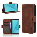Custodia per telefono in pelle con slot per schede di consistenza al polpaccio, For Sony Xperia 1 VIII, For Sony Xperia 10 VII, For Sony Xperia 1 VII, For Sony Xperia 10 VI 2024