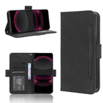 Custodia per telefono in pelle con slot per schede di consistenza al polpaccio, For Sharp Aquos R9, For Sharp Aquos Sense8, For Sharp Aquos R8 Pro / Leica Leitz Phone 3, For Sharp Aquos R8