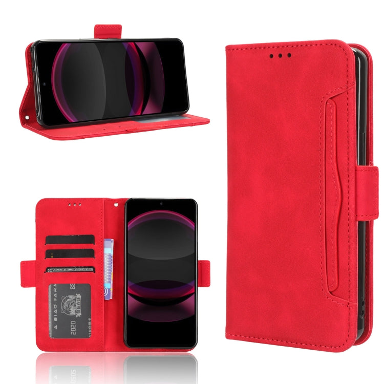 Custodia per telefono in pelle con slot per schede di consistenza al polpaccio, For Sharp Aquos R9, For Sharp Aquos Sense8, For Sharp Aquos R8 Pro / Leica Leitz Phone 3, For Sharp Aquos R8