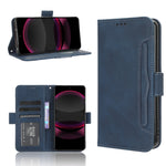 Custodia per telefono in pelle con slot per schede di consistenza al polpaccio, For Sharp Aquos R9, For Sharp Aquos Sense8, For Sharp Aquos R8 Pro / Leica Leitz Phone 3, For Sharp Aquos R8