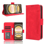 Custodia per telefono in pelle con slot per schede di consistenza al polpaccio, For Sharp Aquos R9, For Sharp Aquos Sense8, For Sharp Aquos R8 Pro / Leica Leitz Phone 3, For Sharp Aquos R8