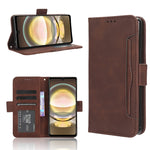 Custodia per telefono in pelle con slot per schede di consistenza al polpaccio, For Sharp Aquos R9, For Sharp Aquos Sense8, For Sharp Aquos R8 Pro / Leica Leitz Phone 3, For Sharp Aquos R8