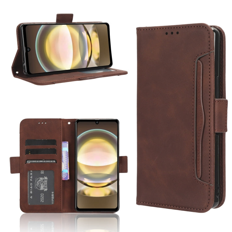 Custodia per telefono in pelle con slot per schede di consistenza al polpaccio, For Sharp Aquos R9, For Sharp Aquos Sense8, For Sharp Aquos R8 Pro / Leica Leitz Phone 3, For Sharp Aquos R8