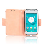Custodia per telefono in pelle con slot per schede di consistenza al polpaccio, For Sharp Mamorino6