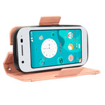 Custodia per telefono in pelle con slot per schede di consistenza al polpaccio, For Sharp Mamorino6