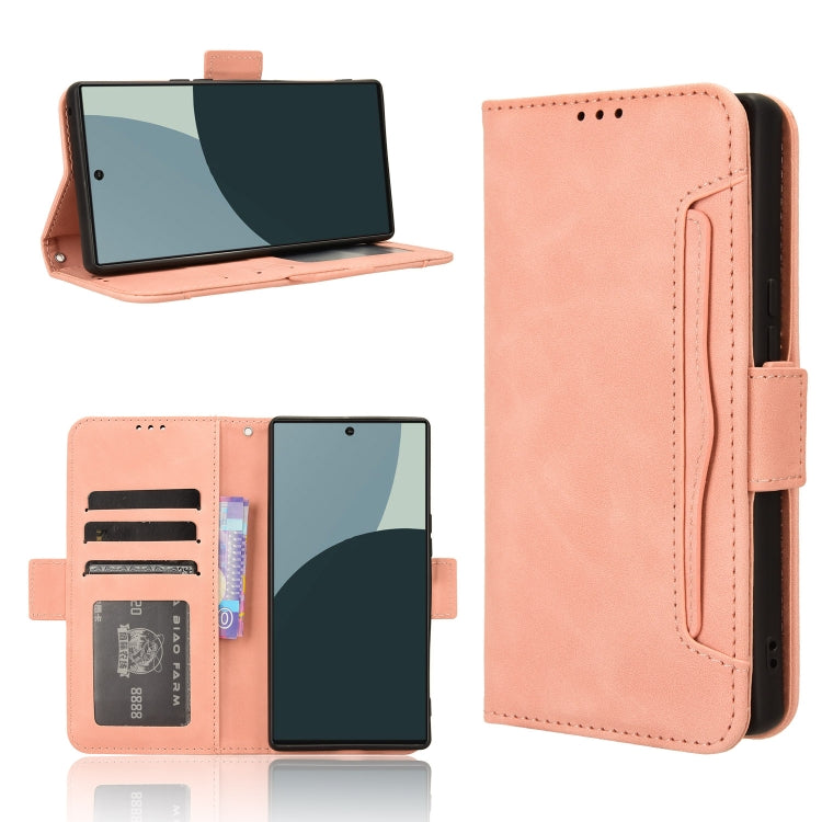 Custodia per telefono in pelle con slot per schede di consistenza al polpaccio, For Sharp Aquos R9, For Sharp Aquos Sense8, For Sharp Aquos R8 Pro / Leica Leitz Phone 3, For Sharp Aquos R8