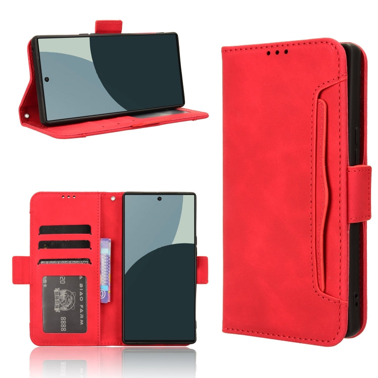 Custodia per telefono in pelle con slot per schede di consistenza al polpaccio, For Sharp Aquos R9, For Sharp Aquos Sense8, For Sharp Aquos R8 Pro / Leica Leitz Phone 3, For Sharp Aquos R8