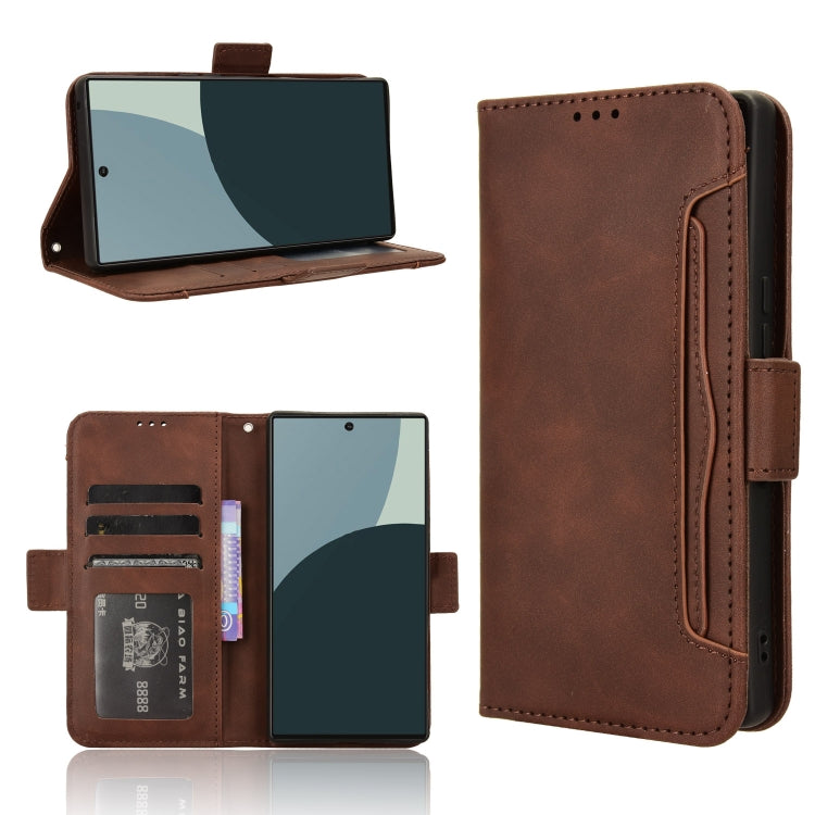 Custodia per telefono in pelle con slot per schede di consistenza al polpaccio, For Sharp Aquos R9, For Sharp Aquos Sense8, For Sharp Aquos R8 Pro / Leica Leitz Phone 3, For Sharp Aquos R8