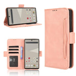 Custodia per telefono in pelle con slot per schede di consistenza al polpaccio, For Sharp Aquos R11, For Sharp Aquos Sense10, For Sharp Aquos R10, For Sharp Aquos wish5