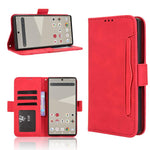 Custodia per telefono in pelle con slot per schede di consistenza al polpaccio, For Sharp Aquos R11, For Sharp Aquos Sense10, For Sharp Aquos R10, For Sharp Aquos wish5