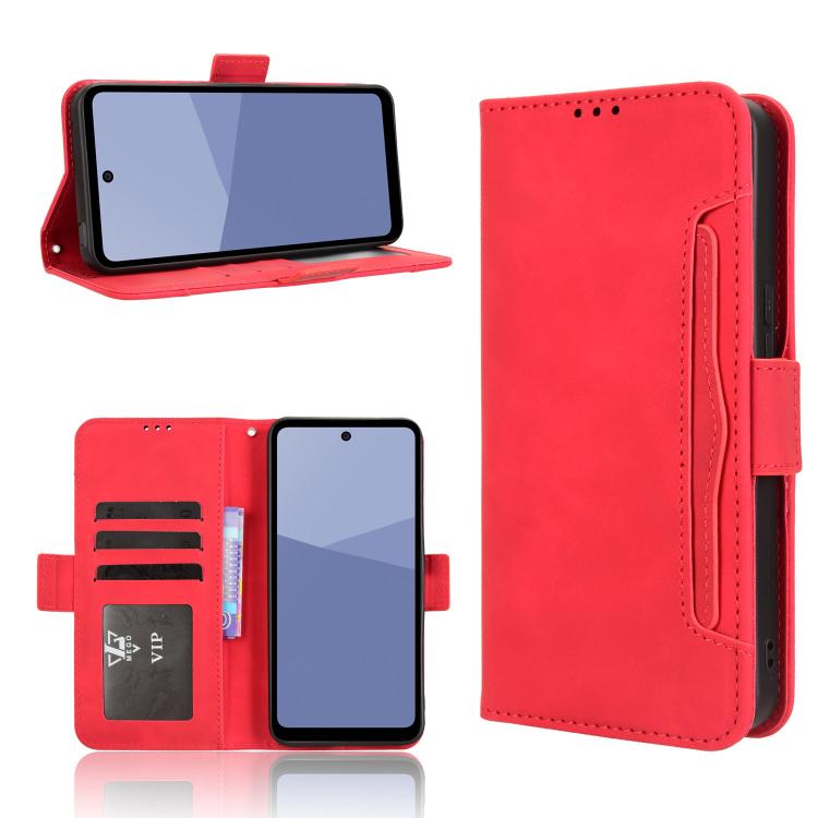 Custodia per telefono in pelle con slot per schede di consistenza al polpaccio, For Sharp Aquos R11, For Sharp Aquos Sense10, For Sharp Aquos R10, For Sharp Aquos wish5