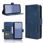 Custodia per telefono in pelle con slot per schede di consistenza al polpaccio, For Sharp Aquos R11, For Sharp Aquos Sense10, For Sharp Aquos R10, For Sharp Aquos wish5