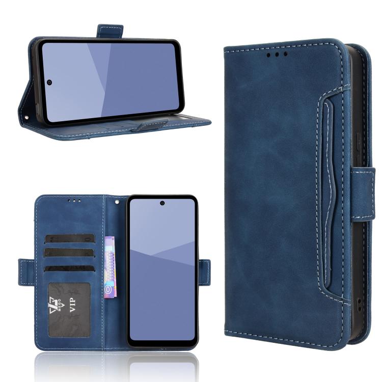 Custodia per telefono in pelle con slot per schede di consistenza al polpaccio, For Sharp Aquos R11, For Sharp Aquos Sense10, For Sharp Aquos R10, For Sharp Aquos wish5
