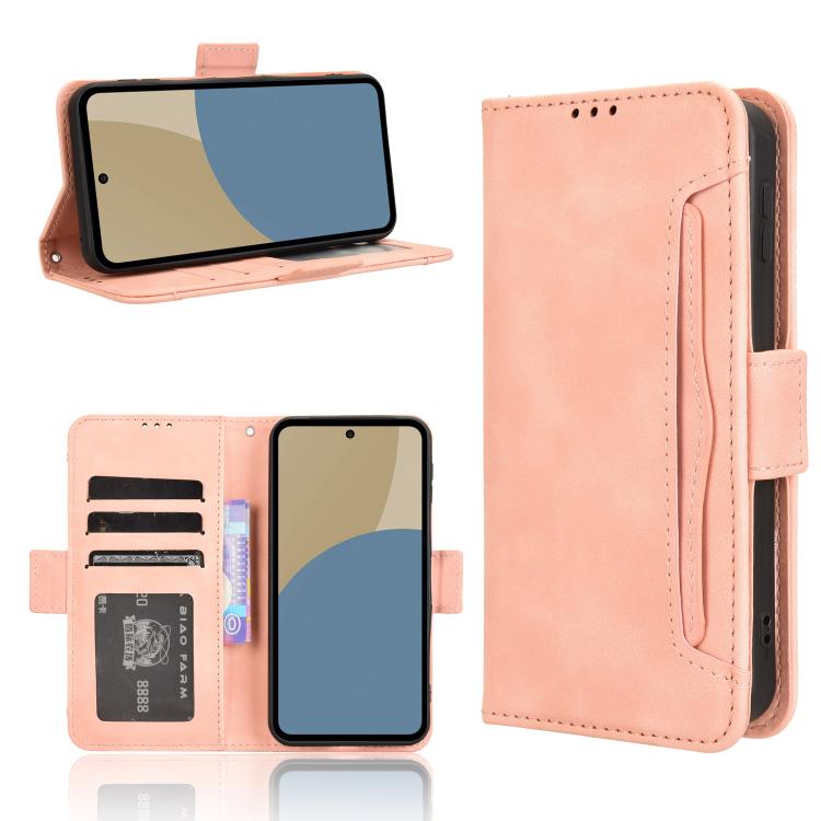 Custodia per telefono in pelle con slot per schede di consistenza al polpaccio, For Sharp Aquos R11, For Sharp Aquos Sense10, For Sharp Aquos R10, For Sharp Aquos wish5