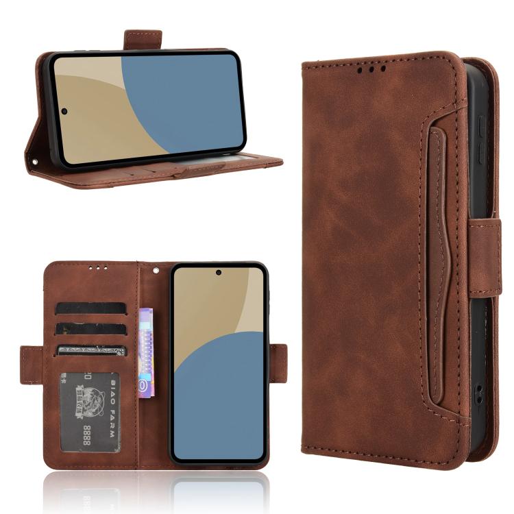 Custodia per telefono in pelle con slot per schede di consistenza al polpaccio, For Sharp Aquos R11, For Sharp Aquos Sense10, For Sharp Aquos R10, For Sharp Aquos wish5
