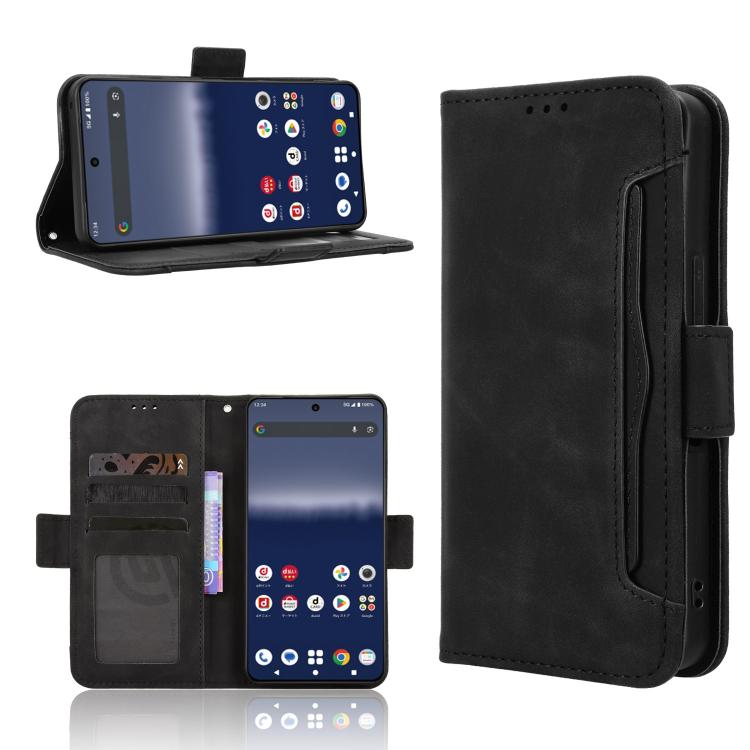 Custodia per telefono in pelle con slot per schede di consistenza al polpaccio, For Sharp Aquos R11, For Sharp Aquos Sense10, For Sharp Aquos R10, For Sharp Aquos wish5