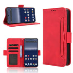 Custodia per telefono in pelle con slot per schede di consistenza al polpaccio, For Sharp Aquos R11, For Sharp Aquos Sense10, For Sharp Aquos R10, For Sharp Aquos wish5