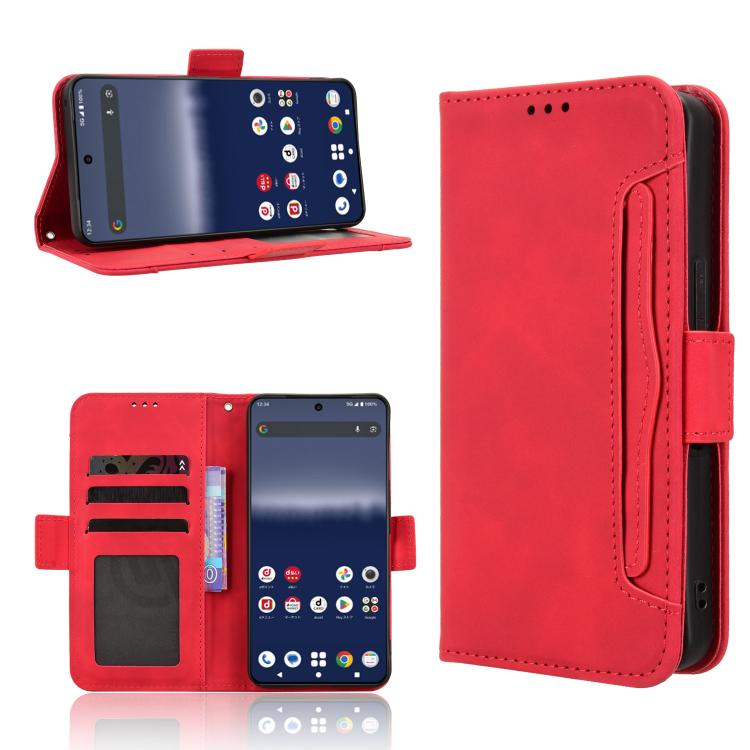 Custodia per telefono in pelle con slot per schede di consistenza al polpaccio, For Sharp Aquos R11, For Sharp Aquos Sense10, For Sharp Aquos R10, For Sharp Aquos wish5