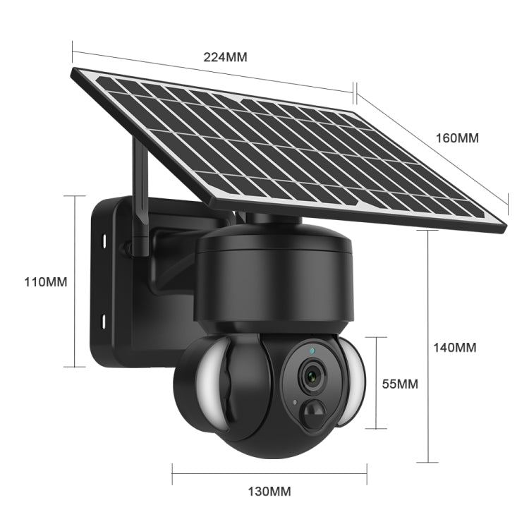 SHIWOJIA IP66 impermeabile 4G 3MP telecamera IP a cupola solare, audio bidirezionale e rilevamento del movimento PIR e visione notturna, EU, AU, US