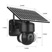SHIWOJIA IP66 impermeabile 4G 3MP telecamera IP a cupola solare, audio bidirezionale e rilevamento del movimento PIR e visione notturna, EU, AU, US