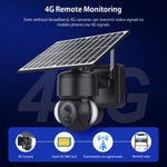 SHIWOJIA IP66 impermeabile 4G 3MP telecamera IP a cupola solare, audio bidirezionale e rilevamento del movimento PIR e visione notturna, EU, AU, US