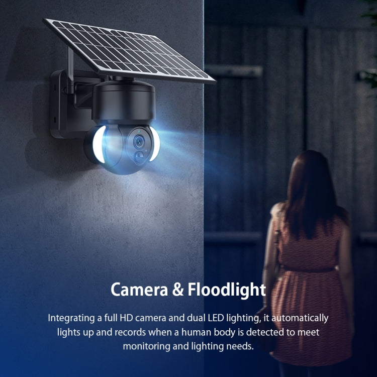 SHIWOJIA IP66 impermeabile 4G 3MP telecamera IP a cupola solare, audio bidirezionale e rilevamento del movimento PIR e visione notturna, EU, AU, US
