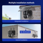SHIWOJIA IP66 impermeabile 4G 3MP telecamera IP a cupola solare, audio bidirezionale e rilevamento del movimento PIR e visione notturna, EU, AU, US